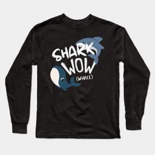 Shark and Whale (WOW) Funny cute Kid boy Long Sleeve T-Shirt